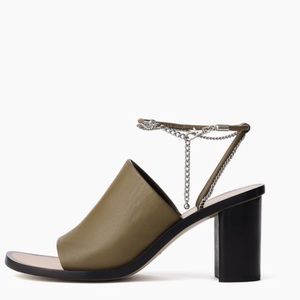 RAG & BONE NELLA HIGH STACKED HEEL SANDALS IN LIGHT OLIVE